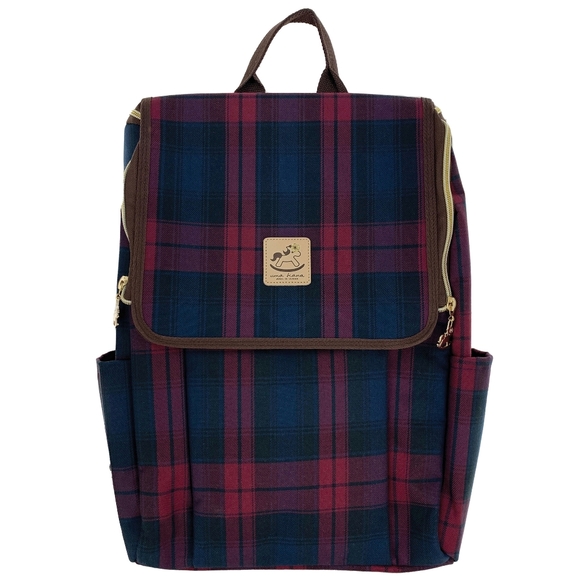 Uma Hana Handbags - Waterproof Plaid Flip Backpack for School Work